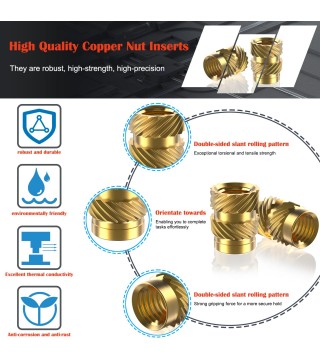 400Pcs Threaded Inserts