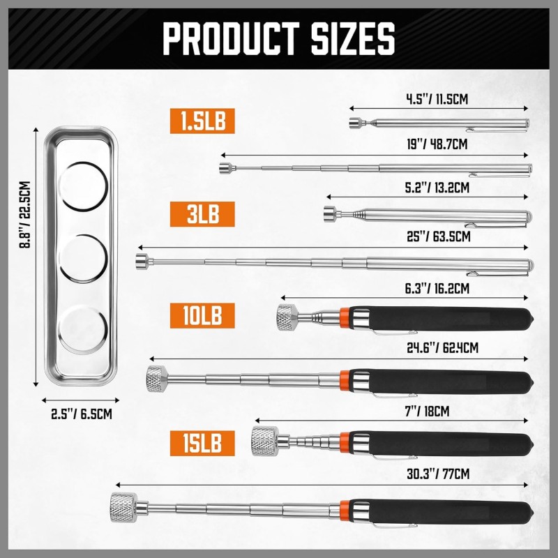 5-Piece Magnetic Pickup Tools Set