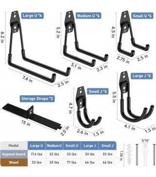 10 Pack Garage Hooks Heavy Duty