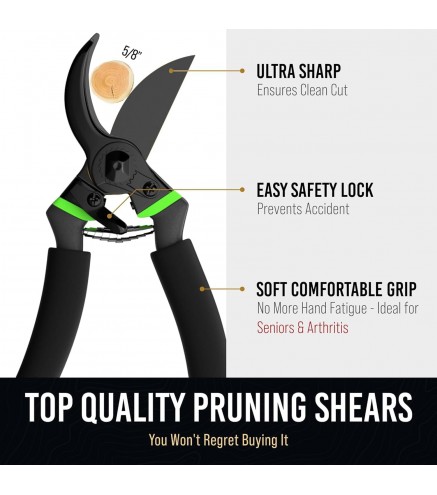 Professional Titanium Bypass Pruning Shears