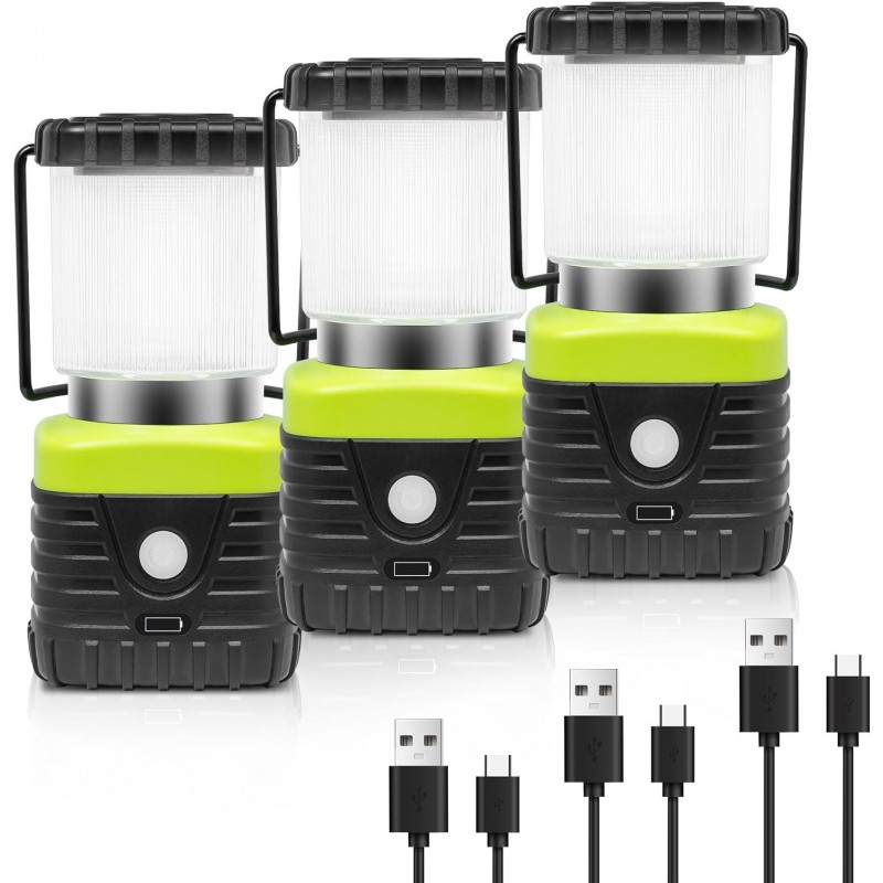 6500K White Light LED Camping Lantern Rechargeable 1000LM