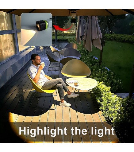 6500K White Light LED Camping Lantern Rechargeable 1000LM