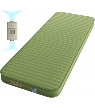 Camping Sleeping Pad, 4" Ultra-Thick Memory Foam Camping Mat with Built-in Electric Pump