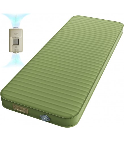 Camping Sleeping Pad, 4" Ultra-Thick Memory Foam Camping Mat with Built-in Electric Pump