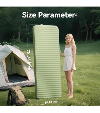 Camping Sleeping Pad, 4" Ultra-Thick Memory Foam Camping Mat with Built-in Electric Pump