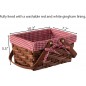 Wickerwise Small Rectangular Woodchip Picnic Baskets