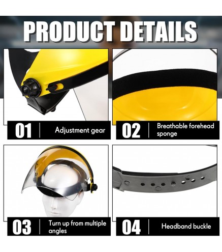 4 Pack Safety Face Shield for Grinding and Cutting