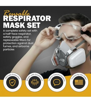 Respirator Mask for Spray Painting, Woodworking