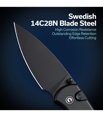 Pocket Folding Knife- Button Lock Knife with Thumb Stud Opener for EDC