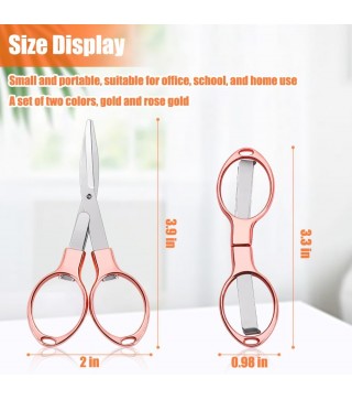 2PCS Folding Scissors, Portable Travel Scissor