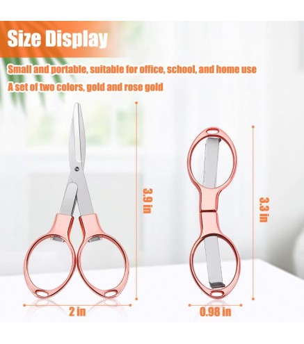 2PCS Folding Scissors, Portable Travel Scissor
