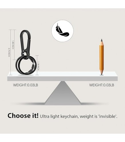 4PCS Metal Keychain Clip Hook Keychain Keyring