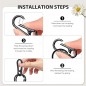 4PCS Metal Keychain Clip Hook Keychain Keyring