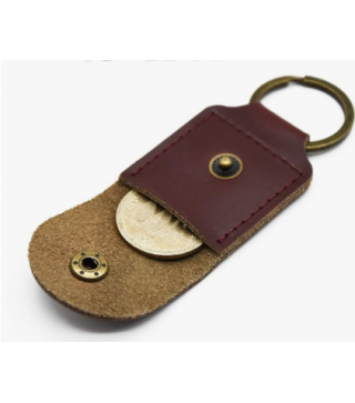 Key ring Genuine leather key ring Crazy Horse Leather Men's Women's Gift